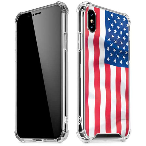 USA Flag iPhone X/XS Clear Case